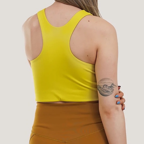 GIRLFRIEND COLLECTIVE Dylan Bra Chartreuse - Picture 2 of 4